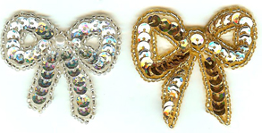 4012 Gold or Silver Sequin Applique